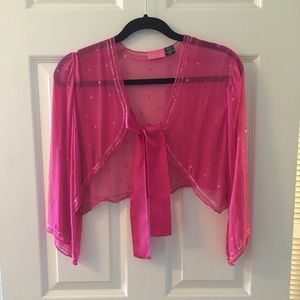 NWOT Betsey Johnson Silk Shrug